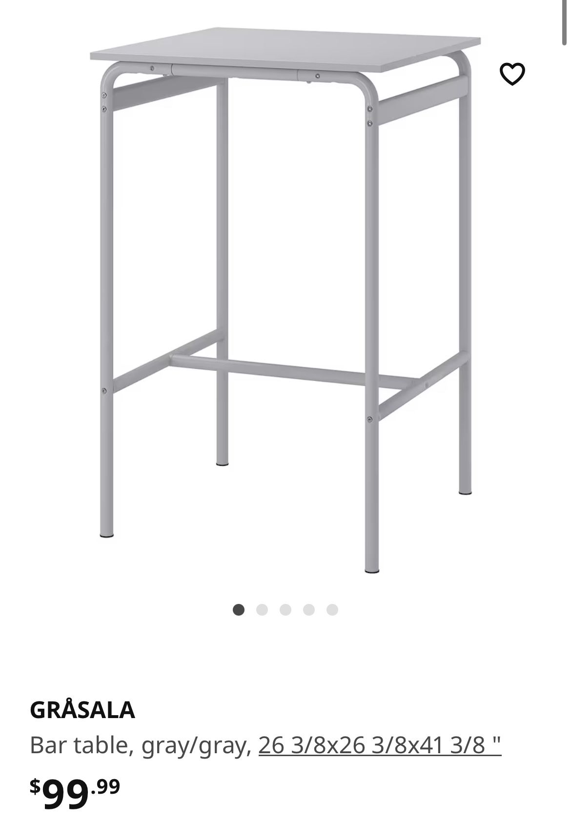 New IKEA Grasala Bar Table