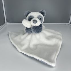 Carter's Lovey Baby Security Blanket Plush White Gray Panda Bear