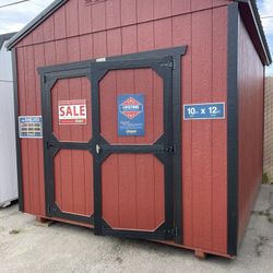 Storage Shed With Work Bench