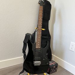 Ibanez Electric Guitar With Case And Accessories 