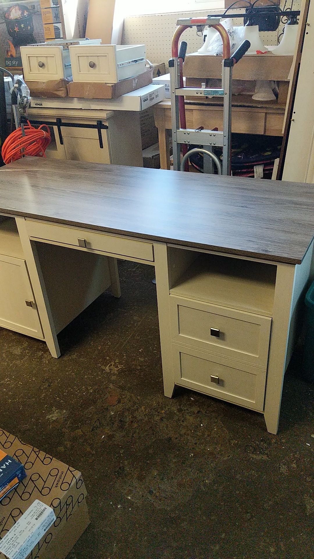 Whalen Abington 60" Desk, White (SPUS-ABTD)