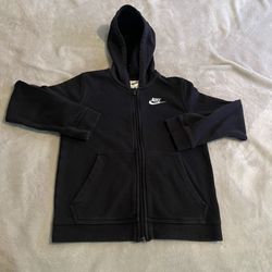 Nike Hoodie Boys Small Black Full Zip Pullover Sweatshirt Sweater Youth Casual