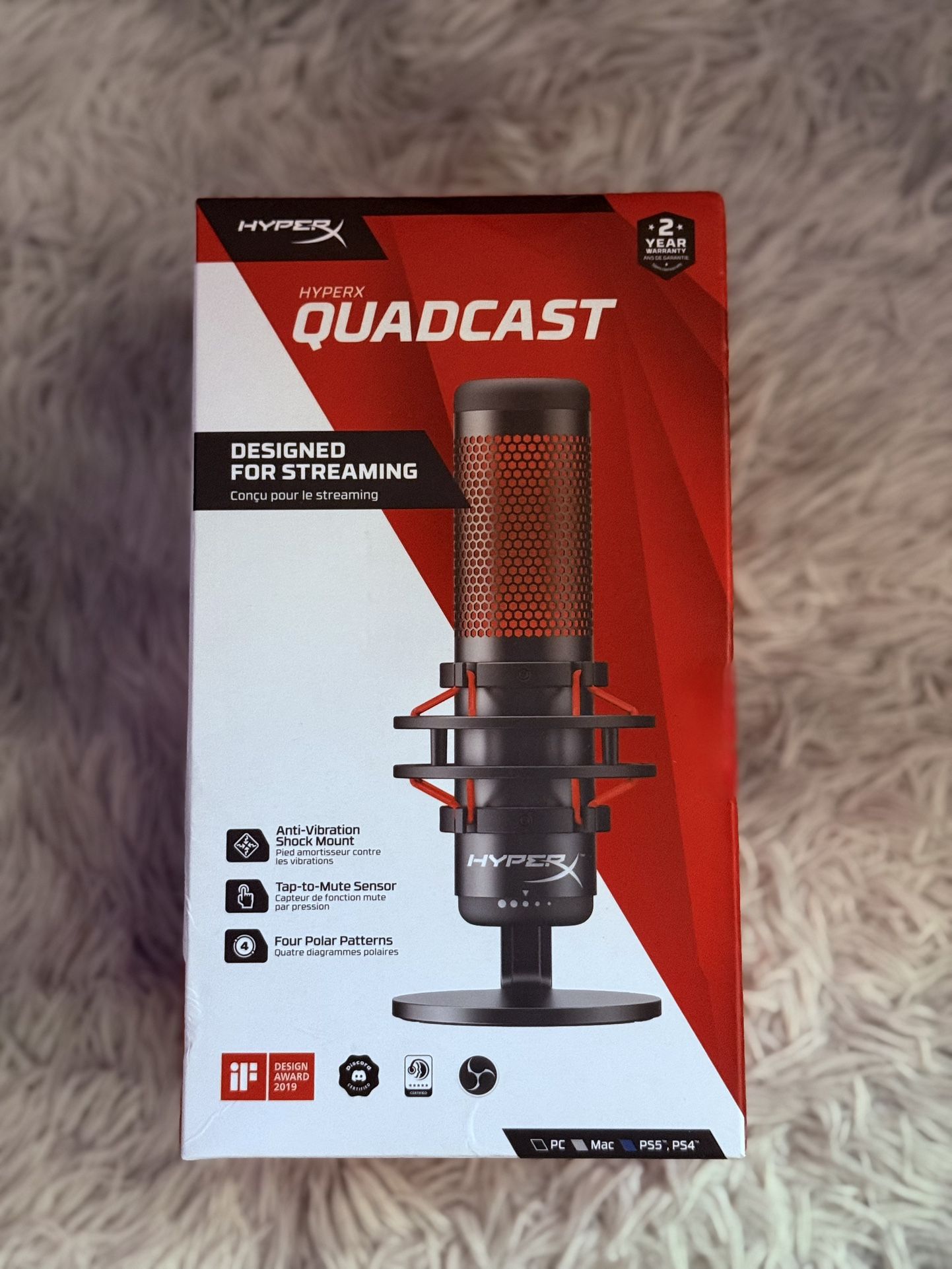 HyperX QUADCAST Mic setup