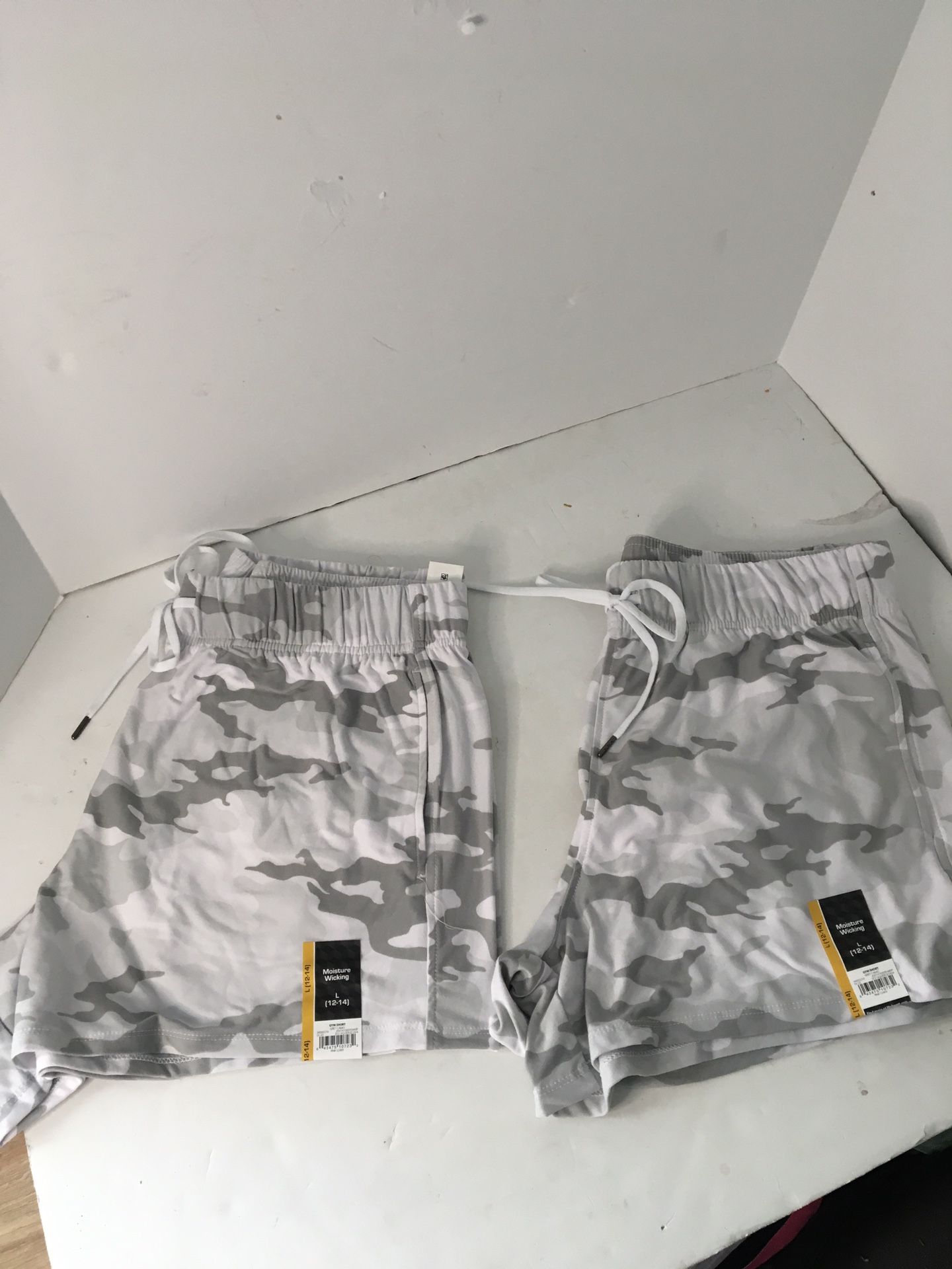New Womens 2Pair Lg(12-14) Athletic Works Camo Athletic Shorts