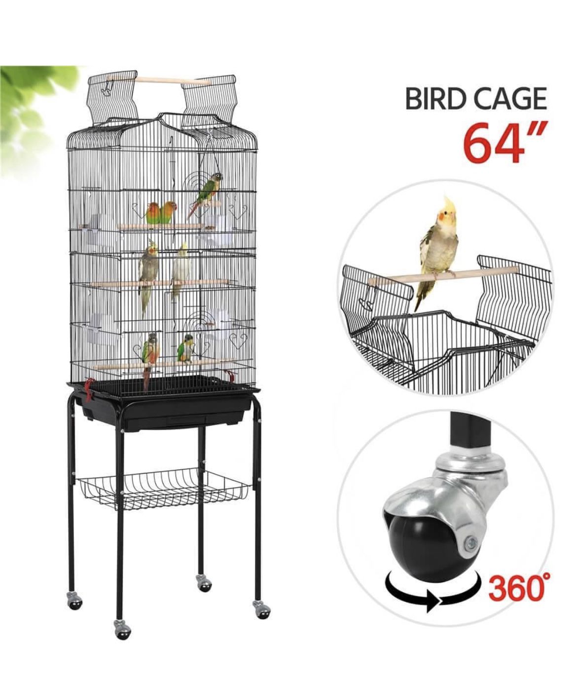 Brand New In Box Bird Cage 64 Inch Yaheetech 