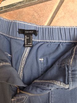 Forever 21 Blue Wide Leg Cargo Pants Womens L