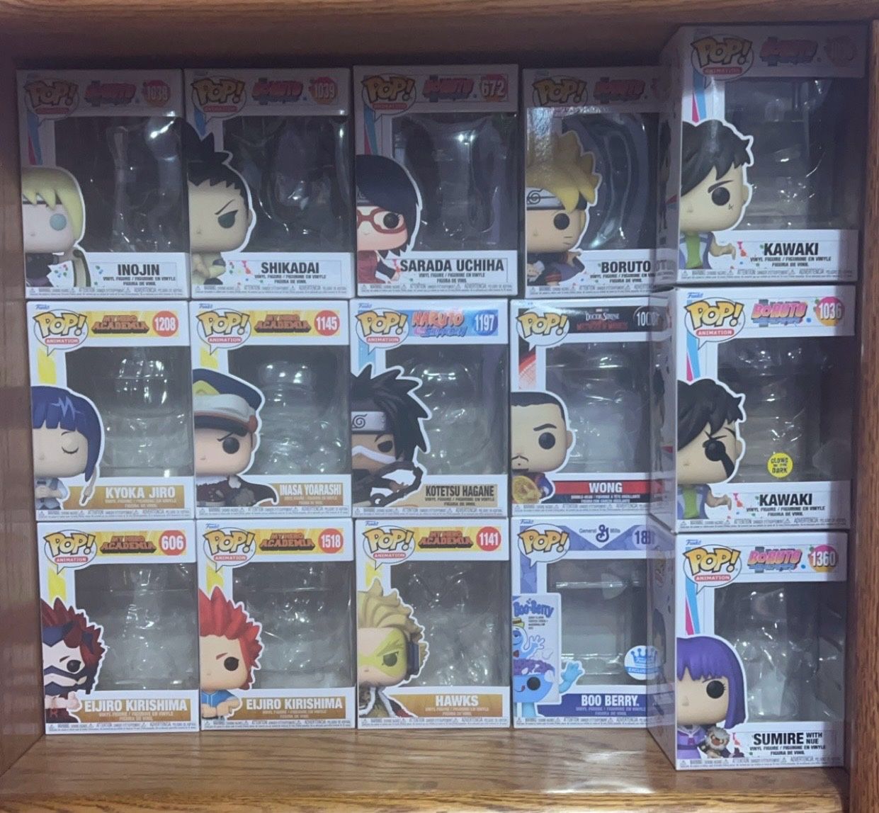 BOX ONLY!!! Lot of 15! Funko Pop Packaging boxes with inserts Anime Naruto Boruto my Hero Academia Marvel 