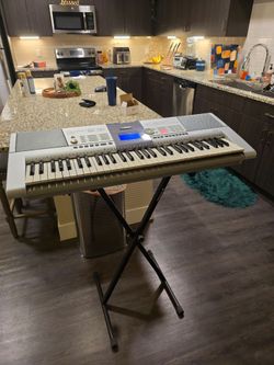 Yamaha PSR-295 61-Key Digital Keyboard – Stand + Power Adapter