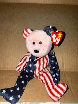 Liberty Red Head 2008 Ty Beanie Babie Patriotic 8in Bear 3up Boys Girls 4531