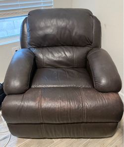 Brown Leather Recliner Chair