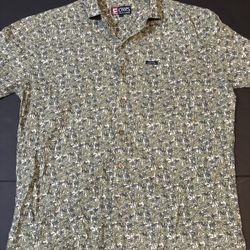 Chaps by Ralph Lauren Men’s L Palm Tree Short Sleeve Button Down Shirt