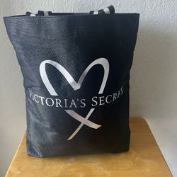 VICTORIA'S SECRET Black Glitter TOTE BAG 