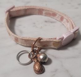 Whisker City Pink Pineapple Themed Cat Collar with Pineapple Charm & Bell