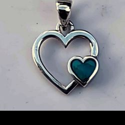 Authentic Sterling Silver Marcasite Heart. Pendant