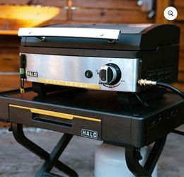 HALO Elite Outdoor Propane Gas Griddle with 2-Zone Cooking and Compact Design, Up To 600 Degrees