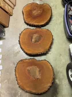  Bradford Pear Wood Live Edge Slice Cookie