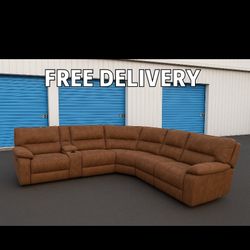 Brown Sectional Free Delivery 🚚🔥🔥