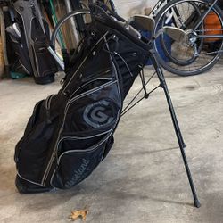 Cleveland Golf Bag With 3 Taylor Made M3 Irons
