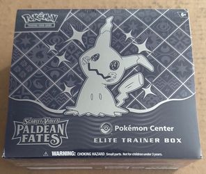 Pokémon TCG Paldean Fates etb Pokémon center edition