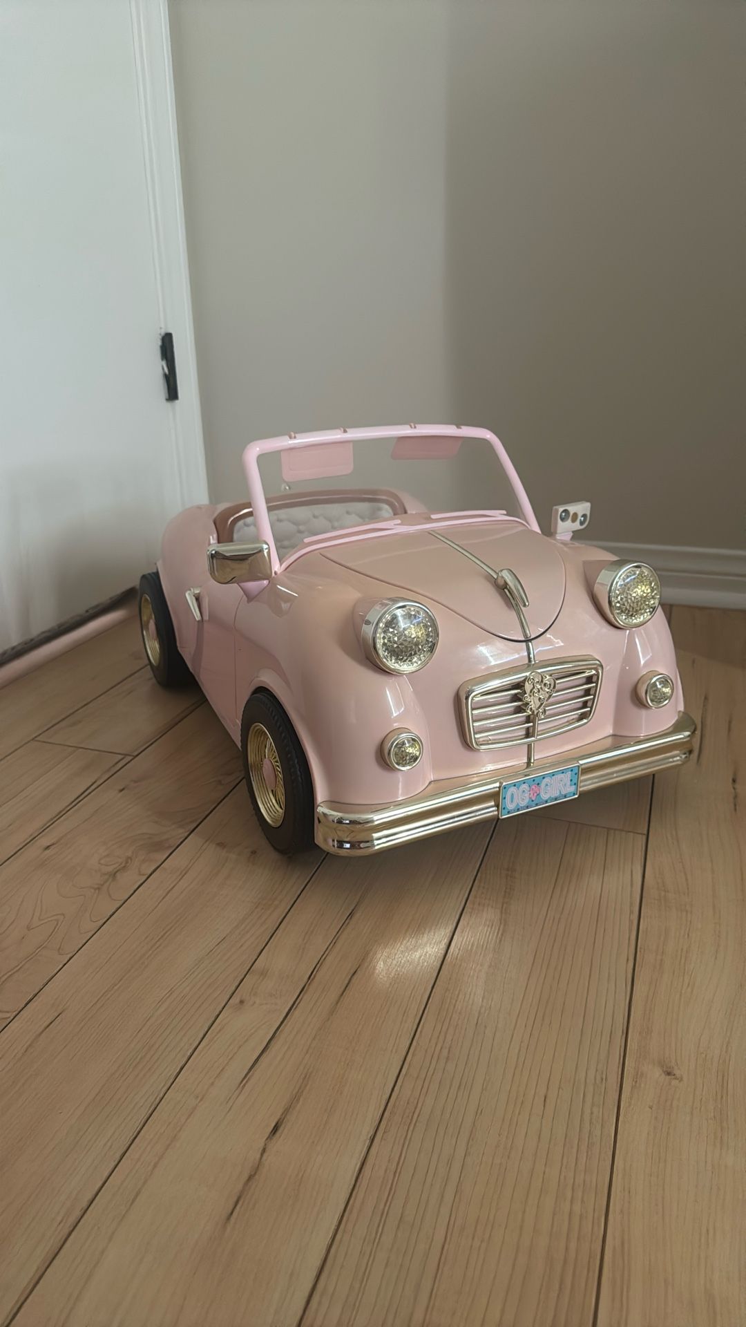 Our Generation Pink Retro Convertible Car for 18" Dolls