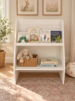 White children’s bookshelf