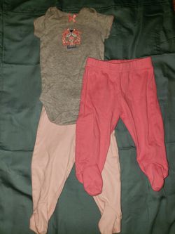 Loved onesie, with set of two footie pants