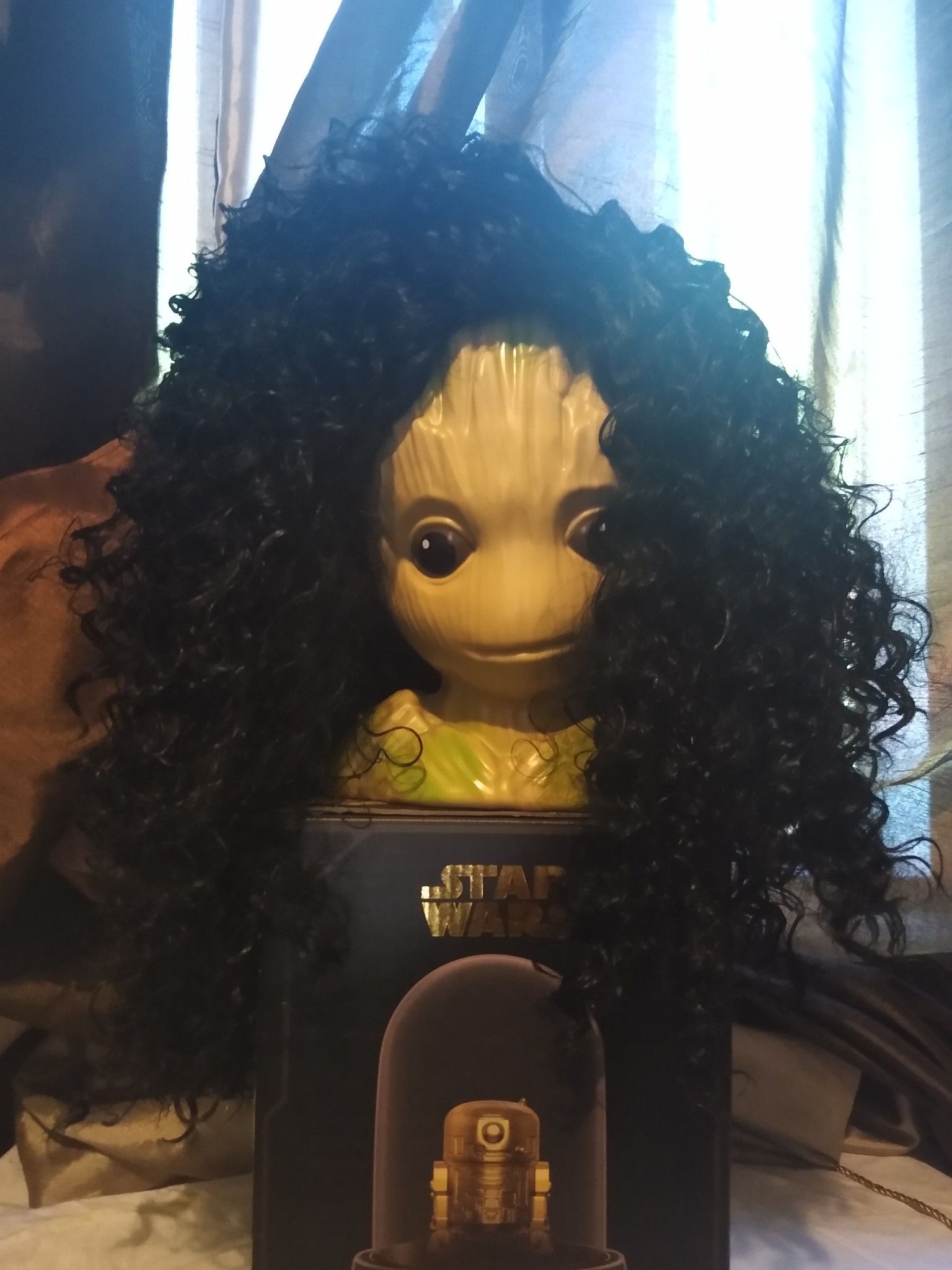 Black brown wig curly thick hair $20 new in city of bell gardens