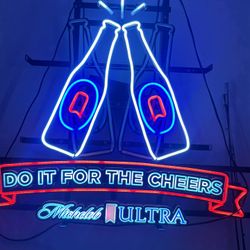 Michelob Ulta Clinking Beer Glass Led Neon Sign 