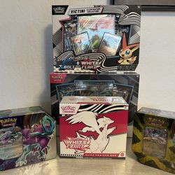 Pokemon White Flare ETB, Tins, Victini Collection