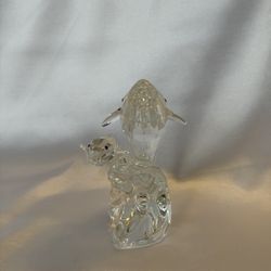1992 Swarovski Crystal SCS Annual Edition "Care For Me" Whales Figurine