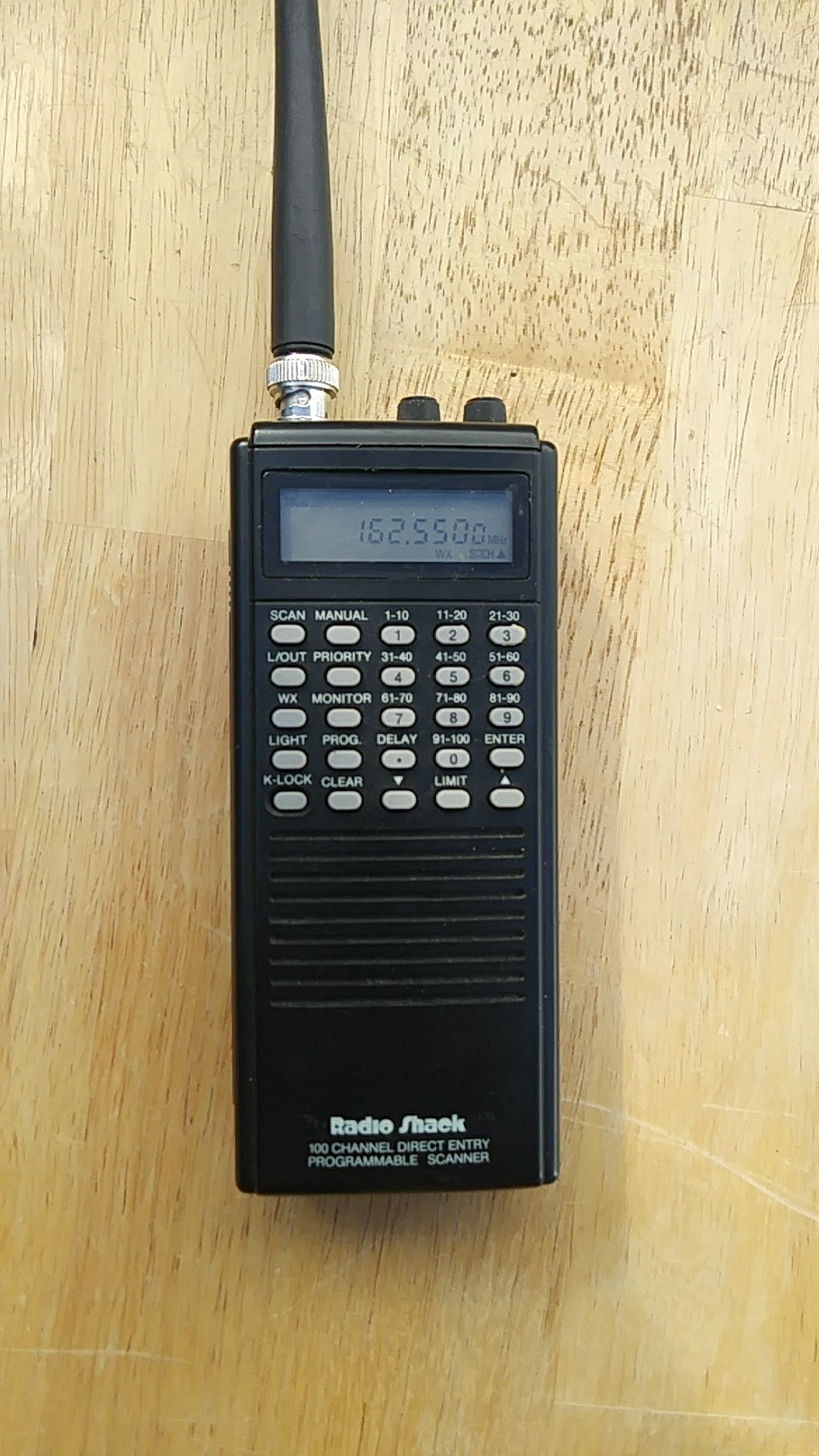 Radio Shack 100 Channel Direct entry programmable scanner model number