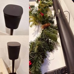 Sonos Arc SL + Two One SLs + Sanus Stands – $800 OBO