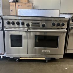 WOLF 48”WIDE DUAL FUEL RANGE STOVE STAINLESS STEEL 