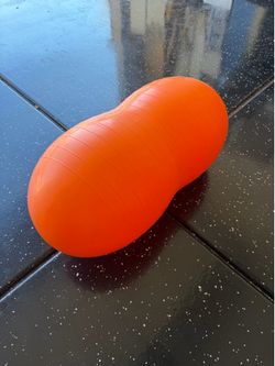 CanDo Inflatable Peanut Ball Exercise Saddle Roll - Orange
