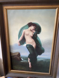 “Evening Mood” by William Adolphe Bouguereau Framed Oil Painting Canvas