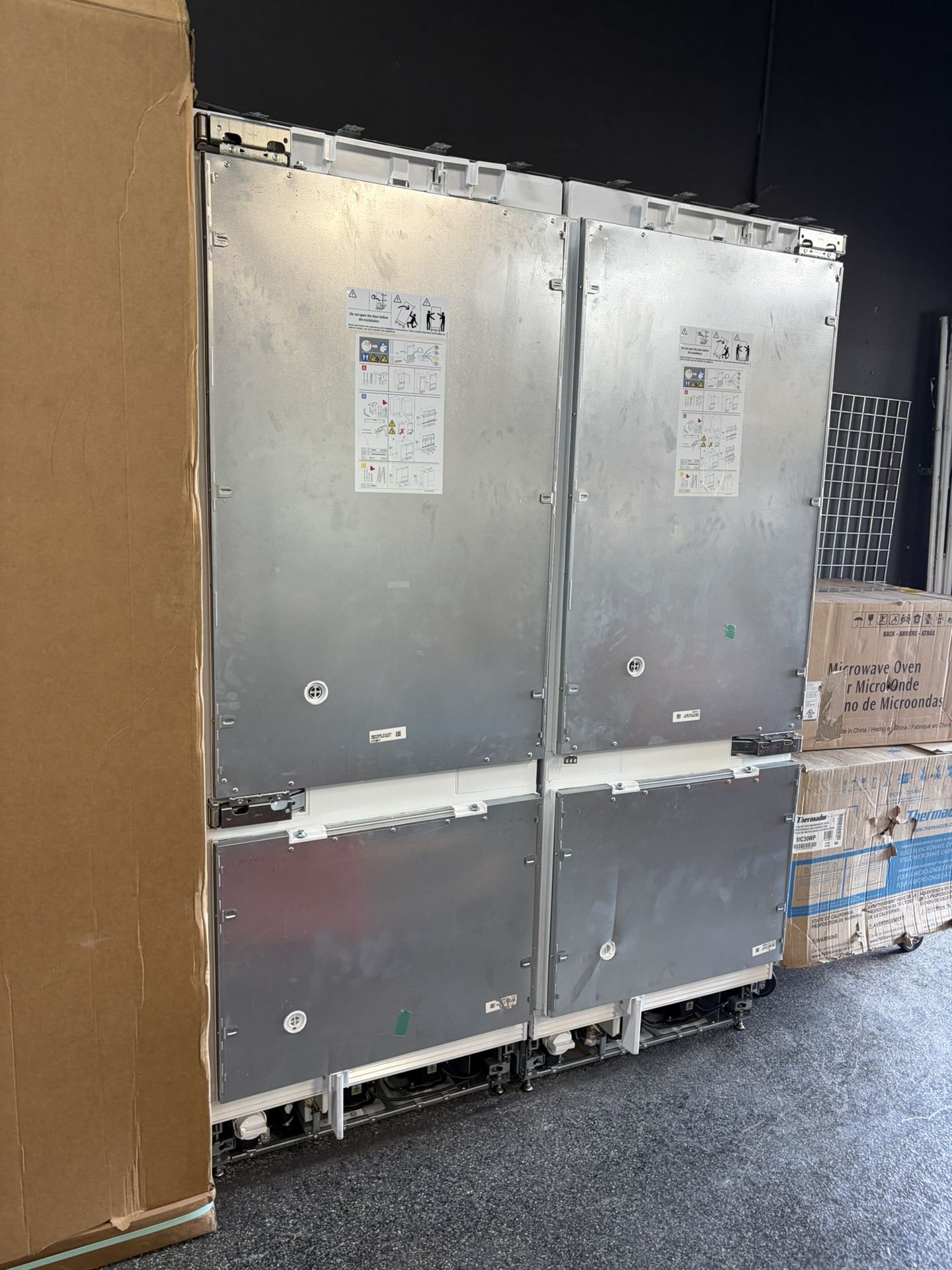 Thermador Panel Ready Built In 60” Bottom Freezer Fridge Set