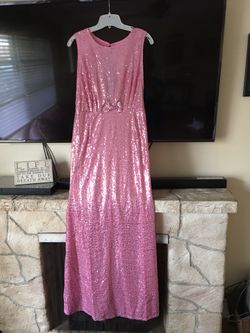 Pink gown, sequin, size 10 women’s