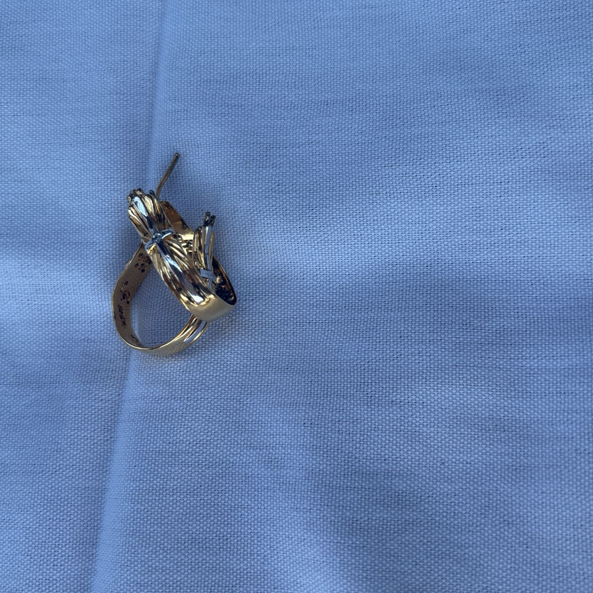 Aretes De Plata Y Oro