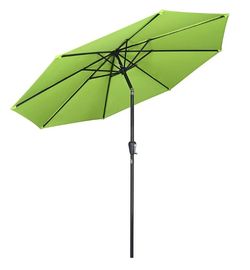 9ft 8-Rib Patio Umbrella Tilt 220gsm Canopy UV50+ (Color: Green) Paraguas - Sun Protection - Independence Day Sale