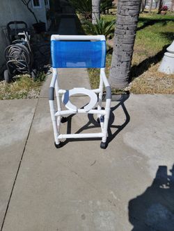 Portable pvc shower and toilet chair