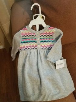 Baby Girls Carters Sweater Dress 3 months