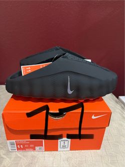 MENS SIZE 11 NIKE MIND SLIDE 001 BLACK CHROME
