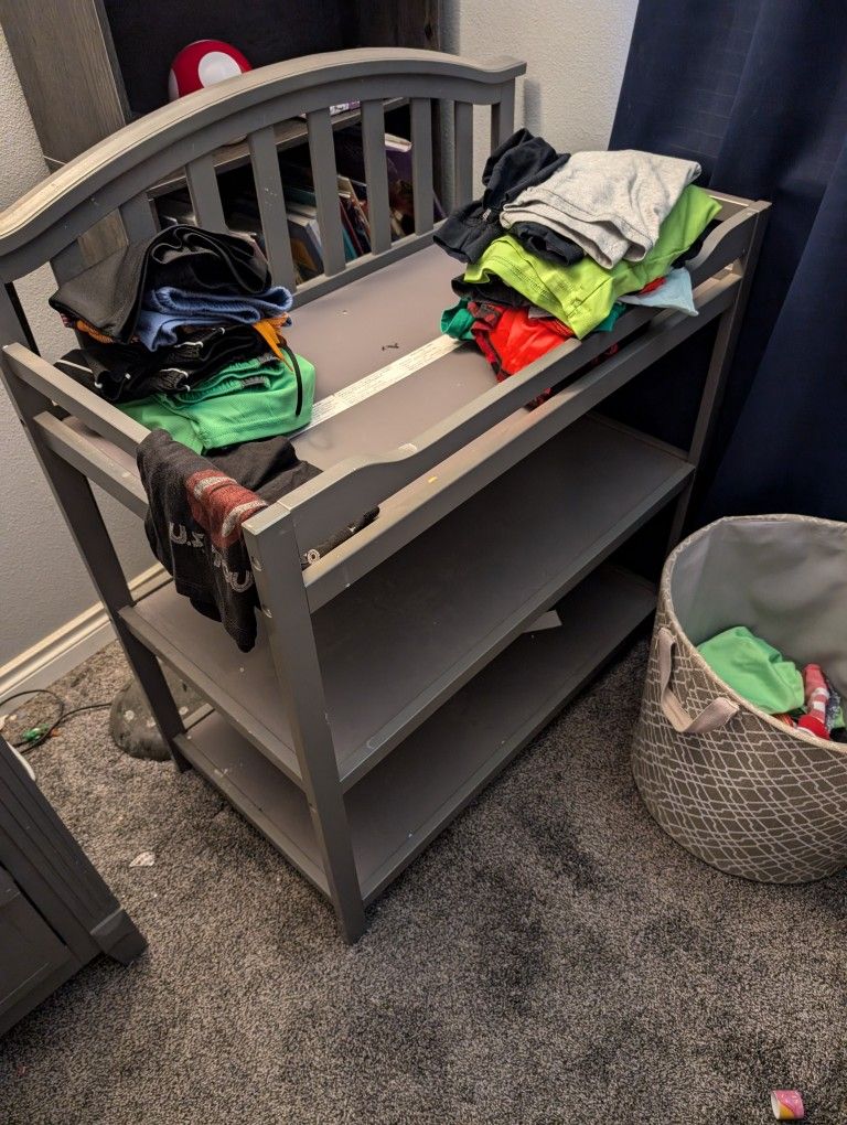 Gray Changing Table
