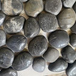 Mosaic Pebble Tile Sheets Black Gray