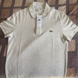 Grey Lacoste Polo Shirt Size Small