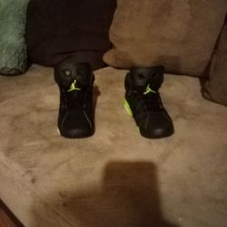 Nike 6 Retro Black, Lime Green And White 