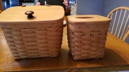 Mail and tall tissue Longaberger baskets