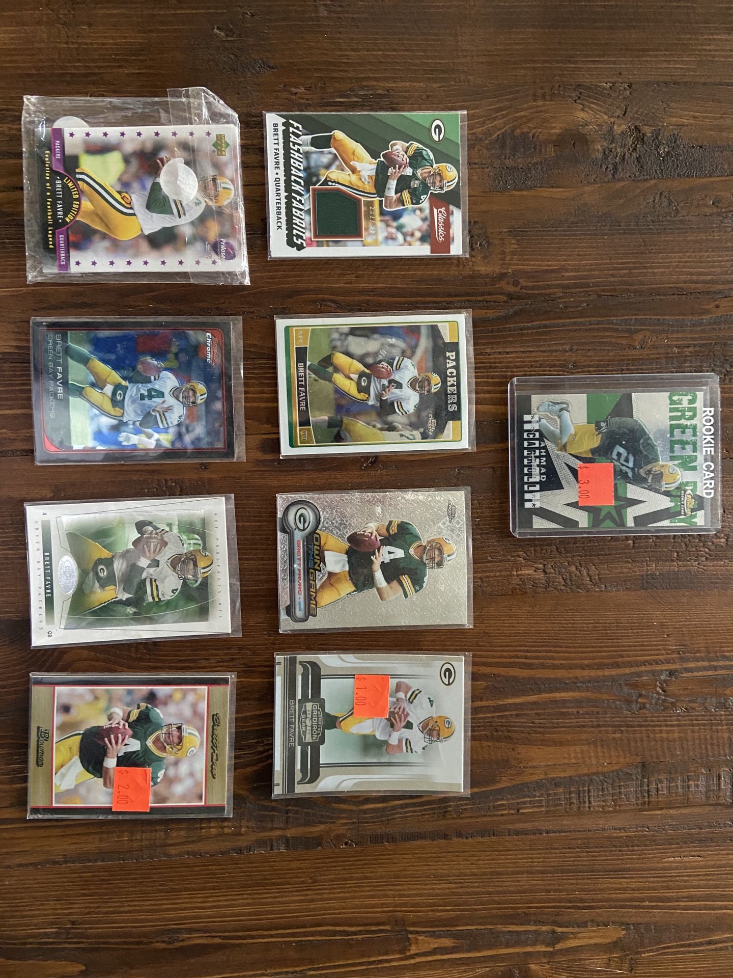 Lot of Ten Green Bay Packer Playing Cards