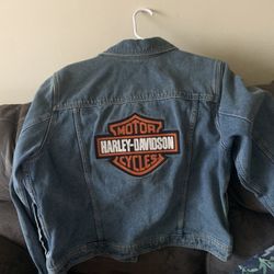 Harley Davison Jean Jacket Xl