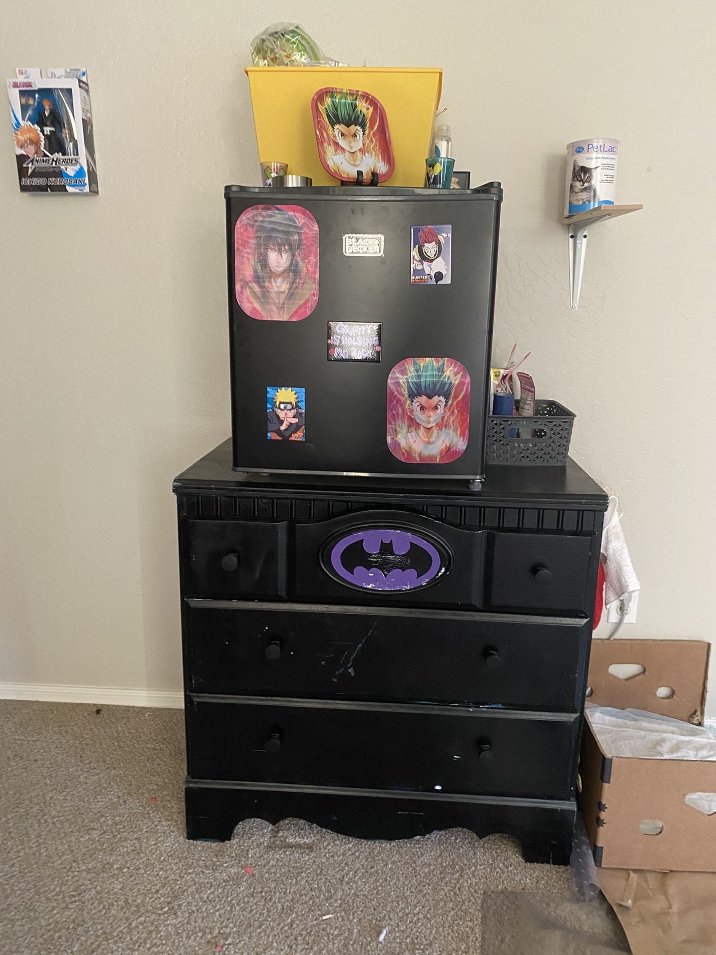 Batman Drawers And Mini Fridge 